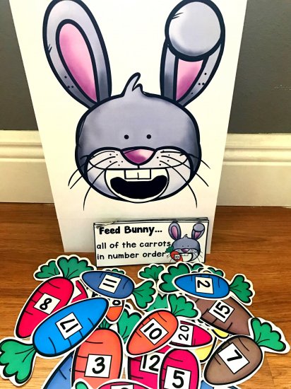 Sensory Bin Activities: Feed Bunny Activities