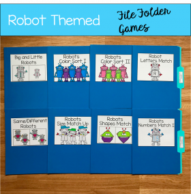 Robot Themed File Folder Games Mini-Bundle