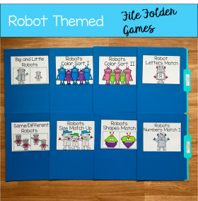 Robot Themed File Folder Games Mini-Bundle