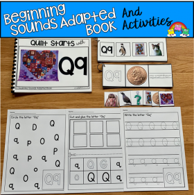 "Quilt Starts With Q" (Beginning Sounds Adapted Book)