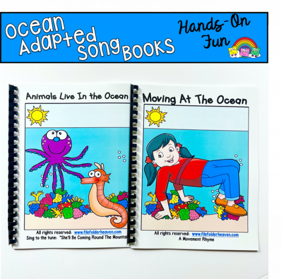 \"Animals Live in the Ocean\" Adapted Song Books
