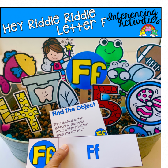 \"Hey Riddle Riddle\" Letter F Activities For the Sensory Bin