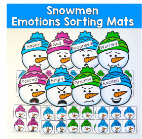 Snowmen Emotions Sorting Activities
