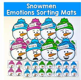 Snowmen Emotions Sorting Activities