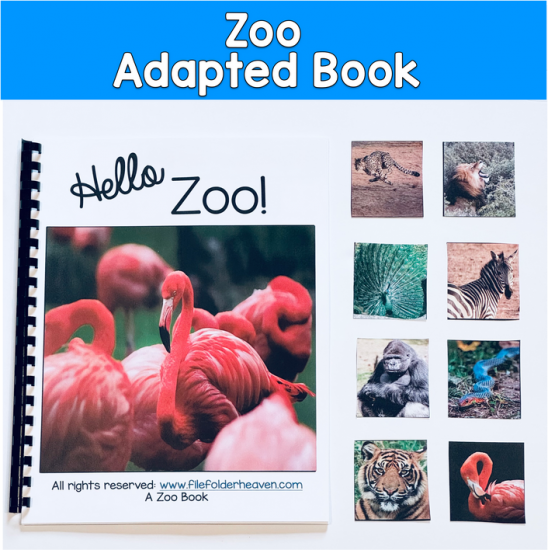 Zoo Adapted Book With Real Photos, Core Word HELLO