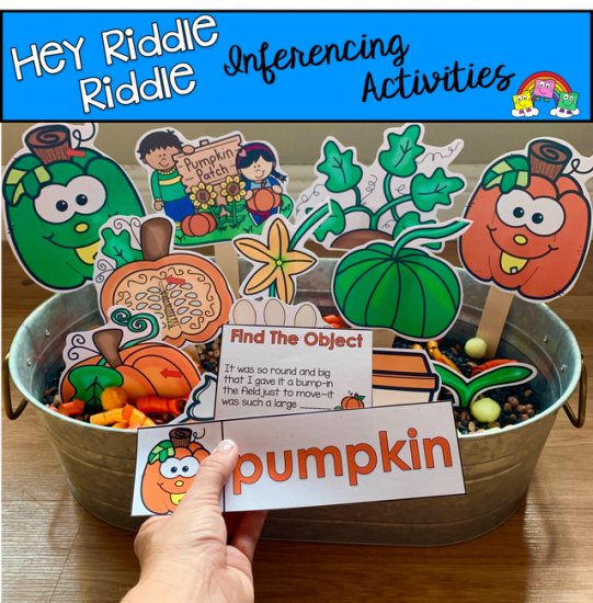 \"Hey Riddle Riddle\" Pumpkin Riddles For The Sensory Bin