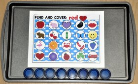 Identifying Colors "Find and Cover" Cookie Sheet Activities