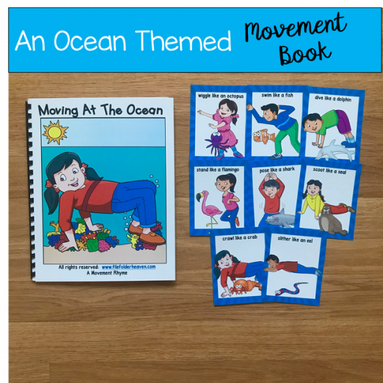 Ocean Themed Movement Book (And Cards!)