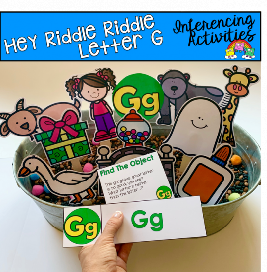 \"Hey Riddle Riddle\" Letter G Activities For The Sensory Bin