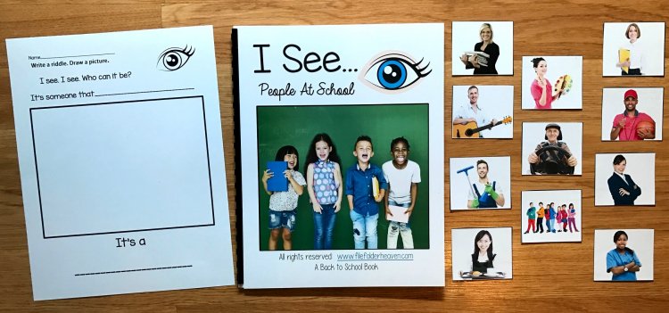 \"I See\" People at School Adapted Book (w/Real Photos)