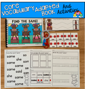 "Find The Same" Core Vocabulary Adapted Book And Activities