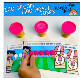 Ice Cream Fine Motor Tasks