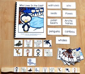 Who Lives in the Cold Adapted Book and Vocabulary Activities