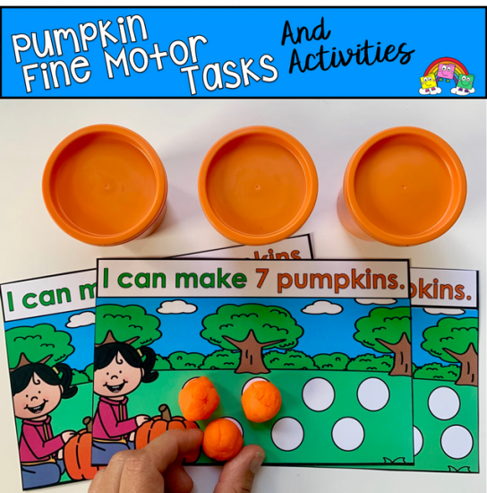 Pumpkin Fine Motor Tasks