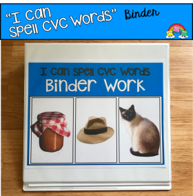 "I Can Spell CVC Words" Binder Work (Short A Words)