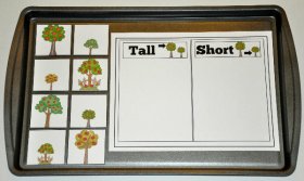 Apple Trees: Tall and Short Sort Cookie Sheet Activity