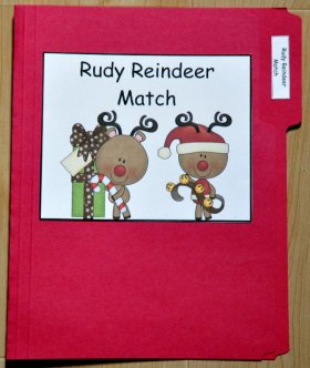 Rudy Reindeer Match File Folder Game