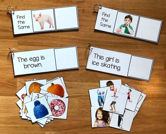 Matching and Sentence Comprehension Activities w/Real Photos - Click Image to Close