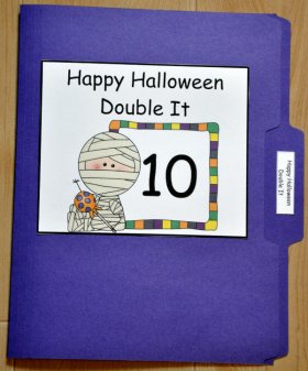 Happy Halloween Double It File Folder Game