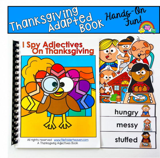 Thanksgiving Adapted Book: I Spy Thanksgiving Adjectives