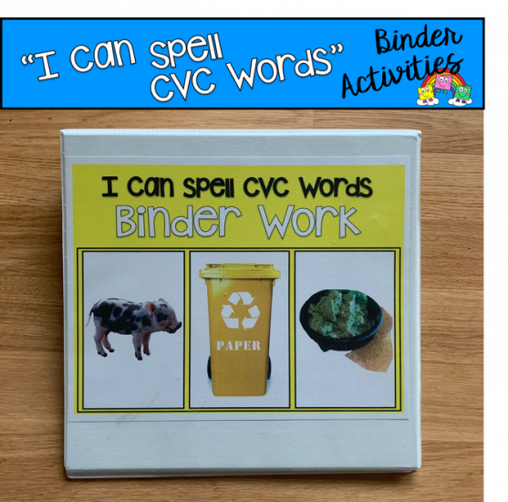 \"I Can Spell CVC Words\" Binder Work (Short I Words)