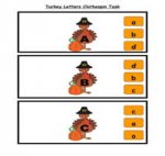 Turkey Letter Match File Folder Games