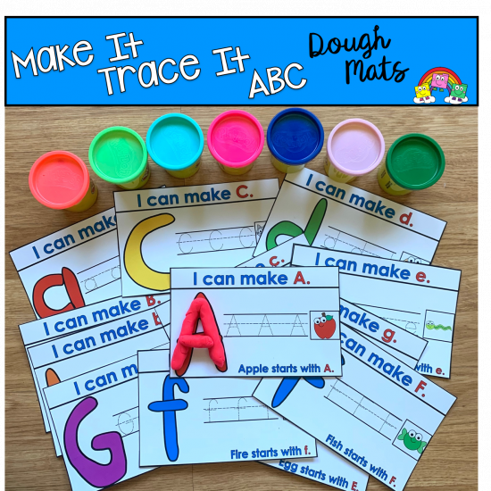 Alphabet \"Make It Trace It\" Fine Motor Dough Mats