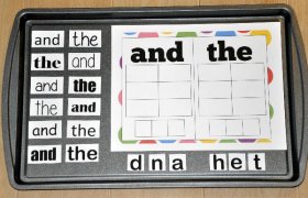 The "The/And" Sort It! Spell It! Cookie Sheet Activity