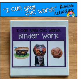 "I Can Spell CVC Words" Binder Work (Short U Words)