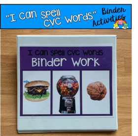 "I Can Spell CVC Words" Binder Work (Short U Words)