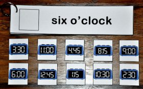 Digital Alarm Clocks Time Words Flip Strips