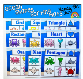 Ocean Shapes Sorting Activities