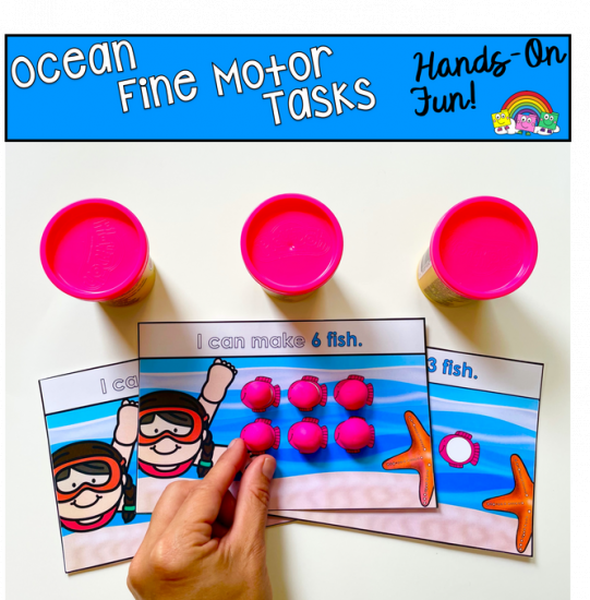 Ocean Themed Fine Motor Tasks