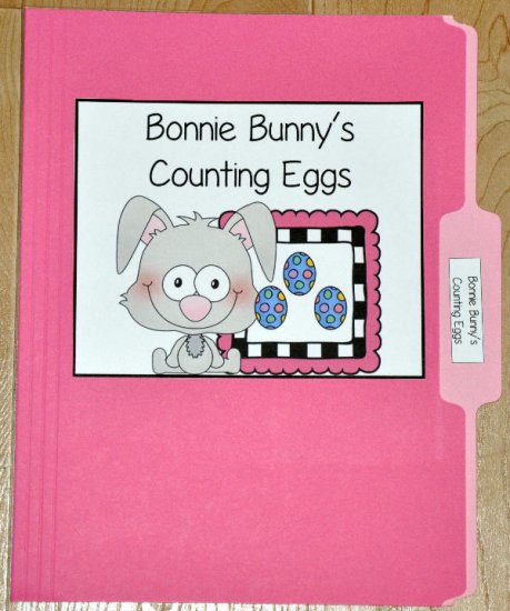 Bonnie Bunny\'s Counting Eggs File Folder Game