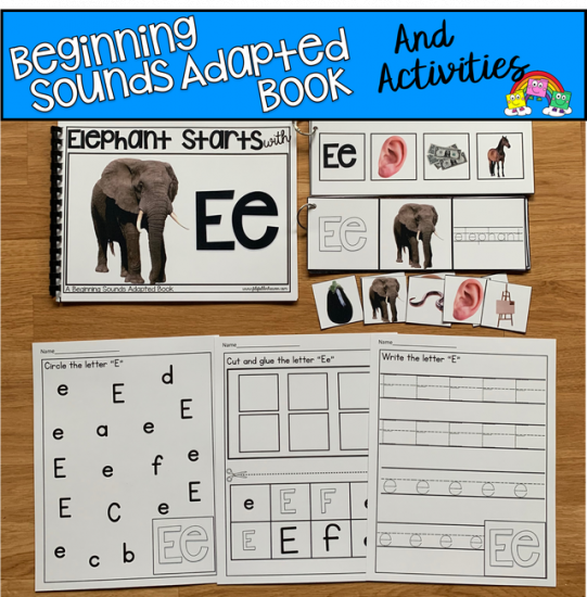 \"Elephant Starts With E\" (Beginning Sounds Book And Activities)