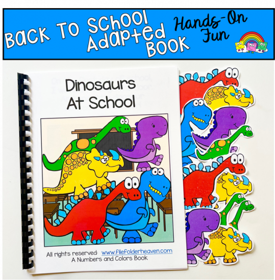 \"Dinosaurs At School\" Adapted Book