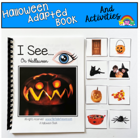"I See" On Halloween Adapted Book (w/Real Photos)