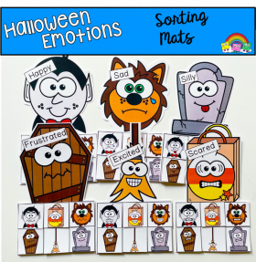 Halloween Fun Emotions Sorting Mats