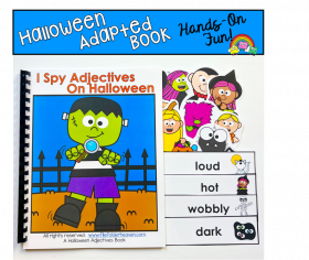 Halloween Adapted Book: I Spy Halloween Adjectives