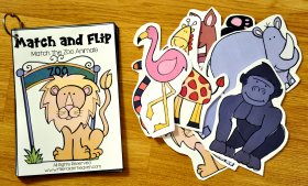 Zoo Themed Match and Flip Activities