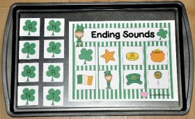 Clover Ending Sounds Cookie Sheet Activity