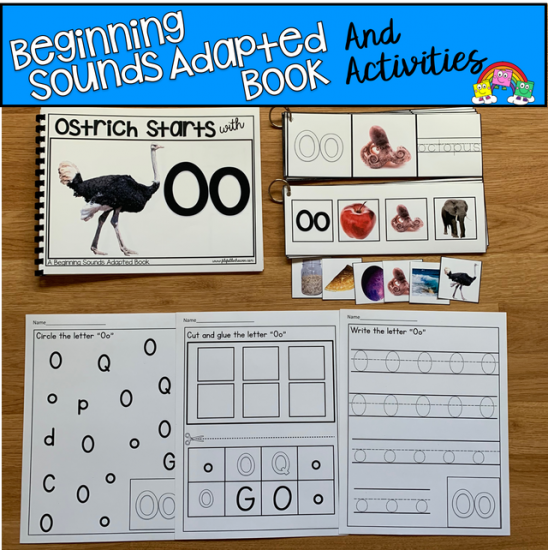\"Ostrich Starts With O\" (Beginning Sounds Book And Activities)