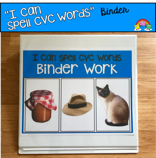 \"I Can Spell CVC Words\" Binder Work (Short A Words)