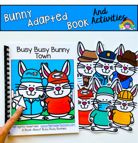 Bunny Adapted Book: \"Busy Busy Bunny Town\"