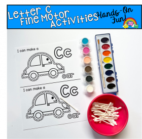 Letter C Fine Motor Q-Tip Painting