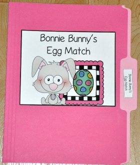 Bonnie Bunny's Egg Match File Folder Game