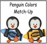Penguins Color Match-Up File Folder Game