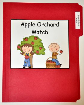 Apple Orchard Match File Folder Game