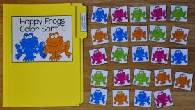 Hoppy Frogs Color Sort 2 File Folder Game