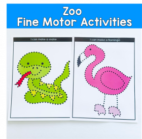 Zoo Push Pin Activities: Push Pin Art For Fine Motor Centers